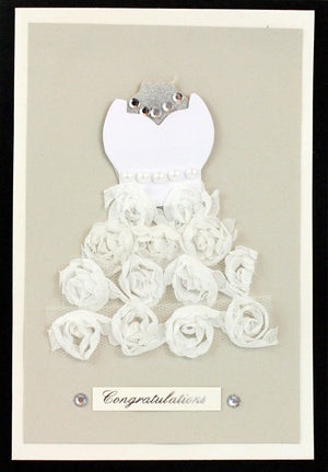 Handmade Embellished Card Collection - Wedding Day Brides Dress