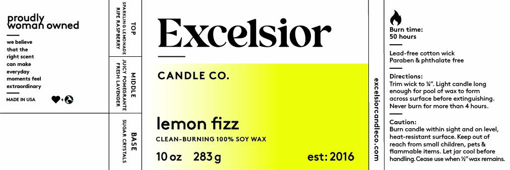 Lemon Fizz Soy Candle