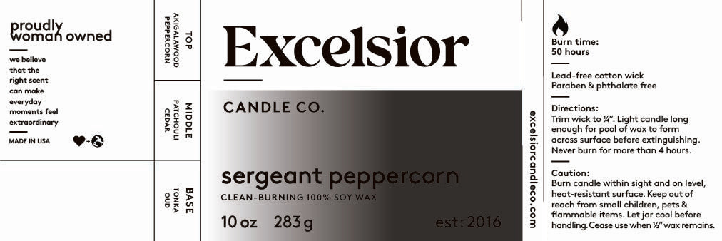 Sergeant Peppercorn Soy Candle