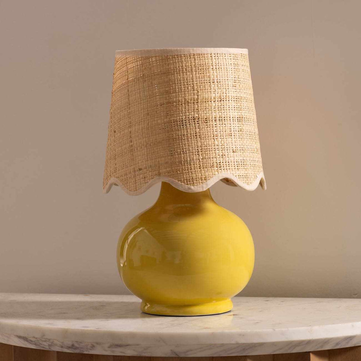 Nesuo Yellow Ceramic Table Lamp