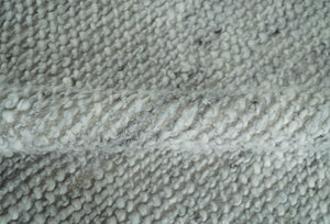 Large 8x13 Modern Contemporary Solid Silver Hand Knotted Wool Area Rug