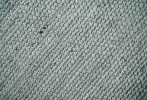 Large 8x13 Modern Contemporary Solid Silver Hand Knotted Wool Area Rug