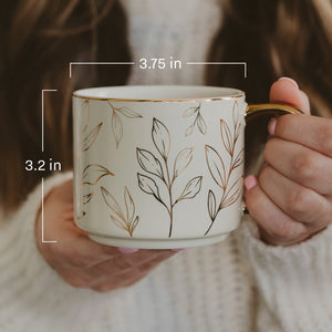 Spiderwebs 14oz Gold Handle Coffee Mug