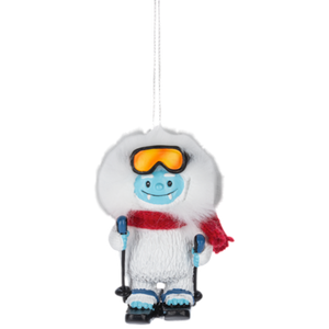 Yeti Skier: A Legendary Mountain Adventurer Ornament