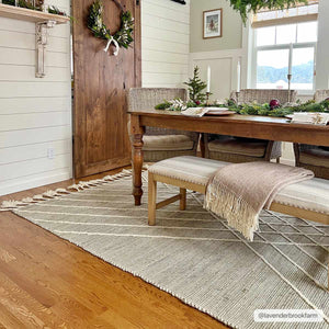 Marbletown Jute&Wool Blend Rug with Tassels - Clearance