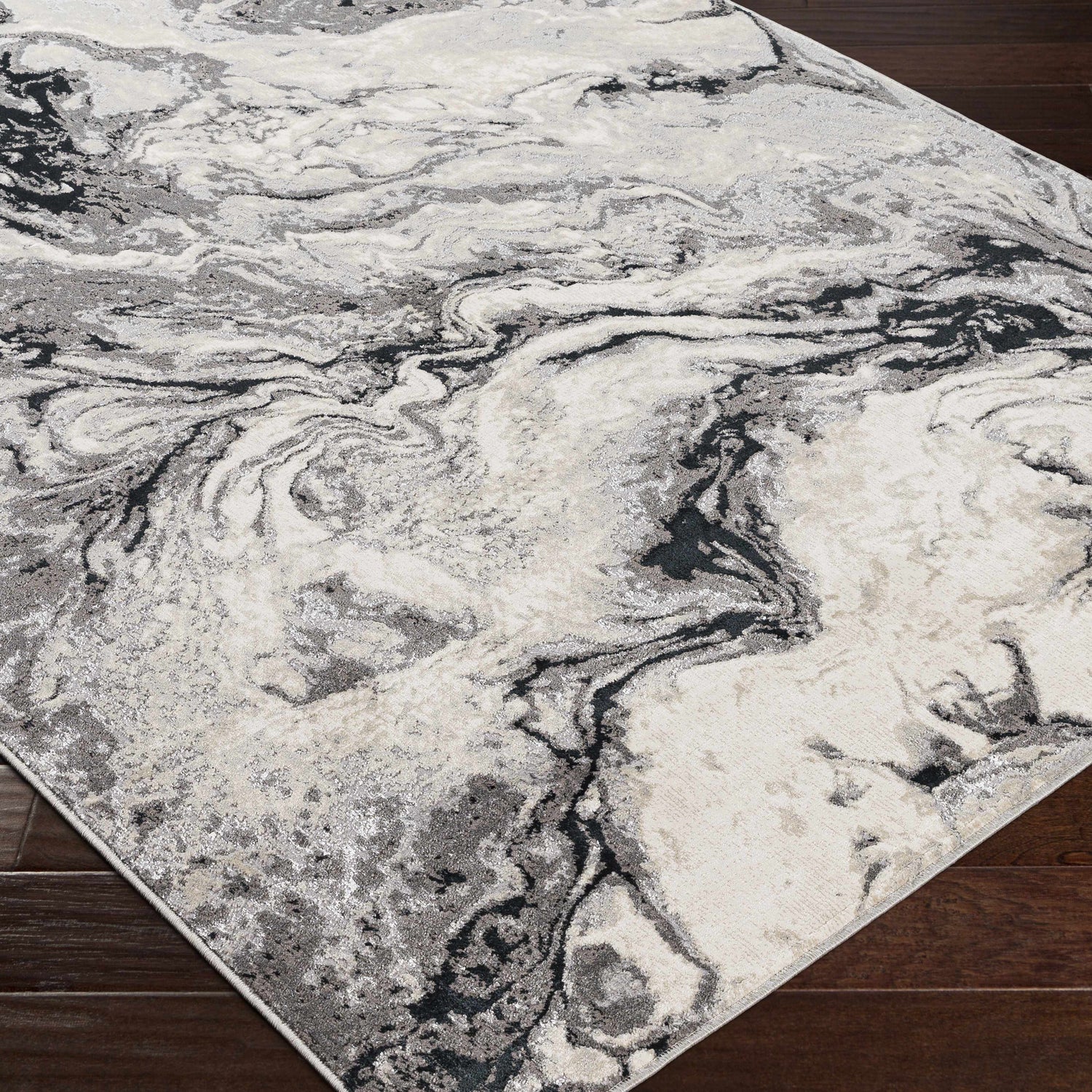 Lawigan Gray Marble Rug - Clearance