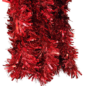 12 foot 6 Ply Luxury Tinsel Garland - Red