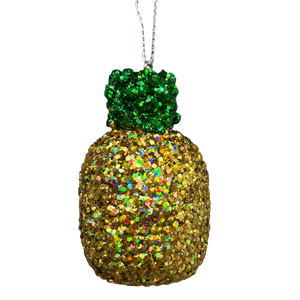 Bedazzled Pineapple Ornament - Tropical Sparkle