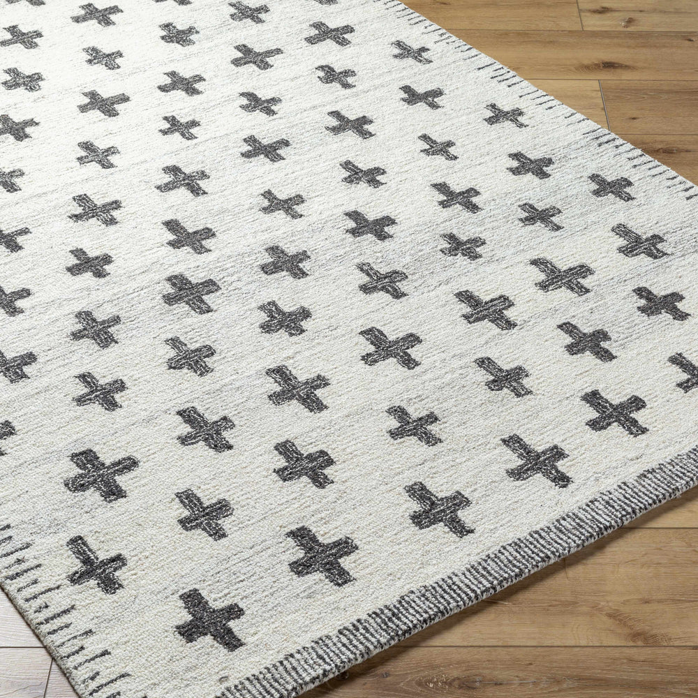 Lotta Light Silver Modern Wool Area Rug