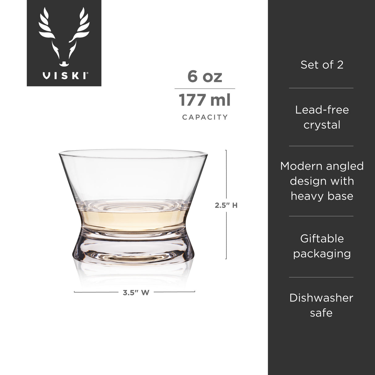 Raye crystal tequila tasting glasses viski®