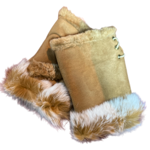 Texting Gloves Fur - Camel