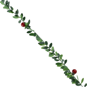 Whimsical Holly Garland - Berry Accents