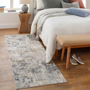 Lenzburg Faux Silk Abstract Rug