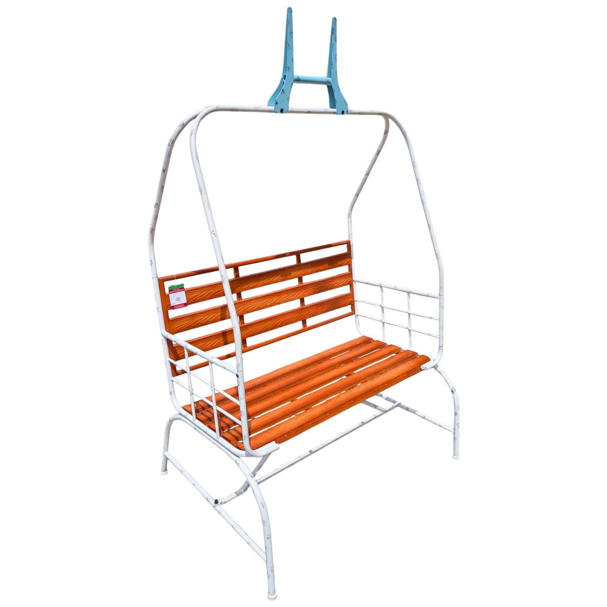 Metal Outdoor Gondola Bench - 6 Feet Tall
