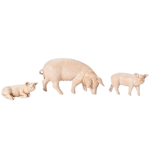 Pigs for a Nativity Scene - 3 Piece - 5 Inch Scale