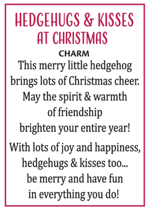 Holiday Hedgehog Charm With Christmas Tree