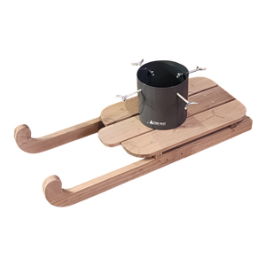 Wooden Runner Sled Tree Stand - Natural