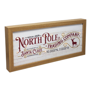 North Pole Trading Company Lighted Sign