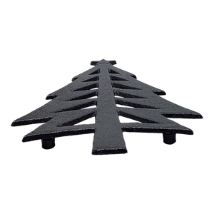 Cast Iron Matte Black Christmas Tree Trivet
