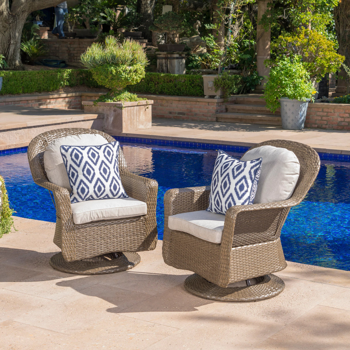 Liam swivel club chair (set of 2) by christopher knight home