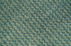 Light Blue and Beige Stripes Design Contemporary Custom Made wool Area Rug