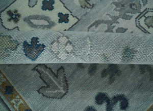 Light Blue Hand knotted Traditional Oushak Multi Size wool Area Rug