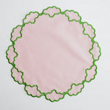 CRESSIDA LIGHT PINK ROUND FABRIC PLACEMAT