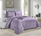 Home essentials  8 piece embossed stripe bed in a bag