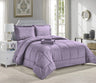 Home essentials  8 piece embossed stripe bed in a bag