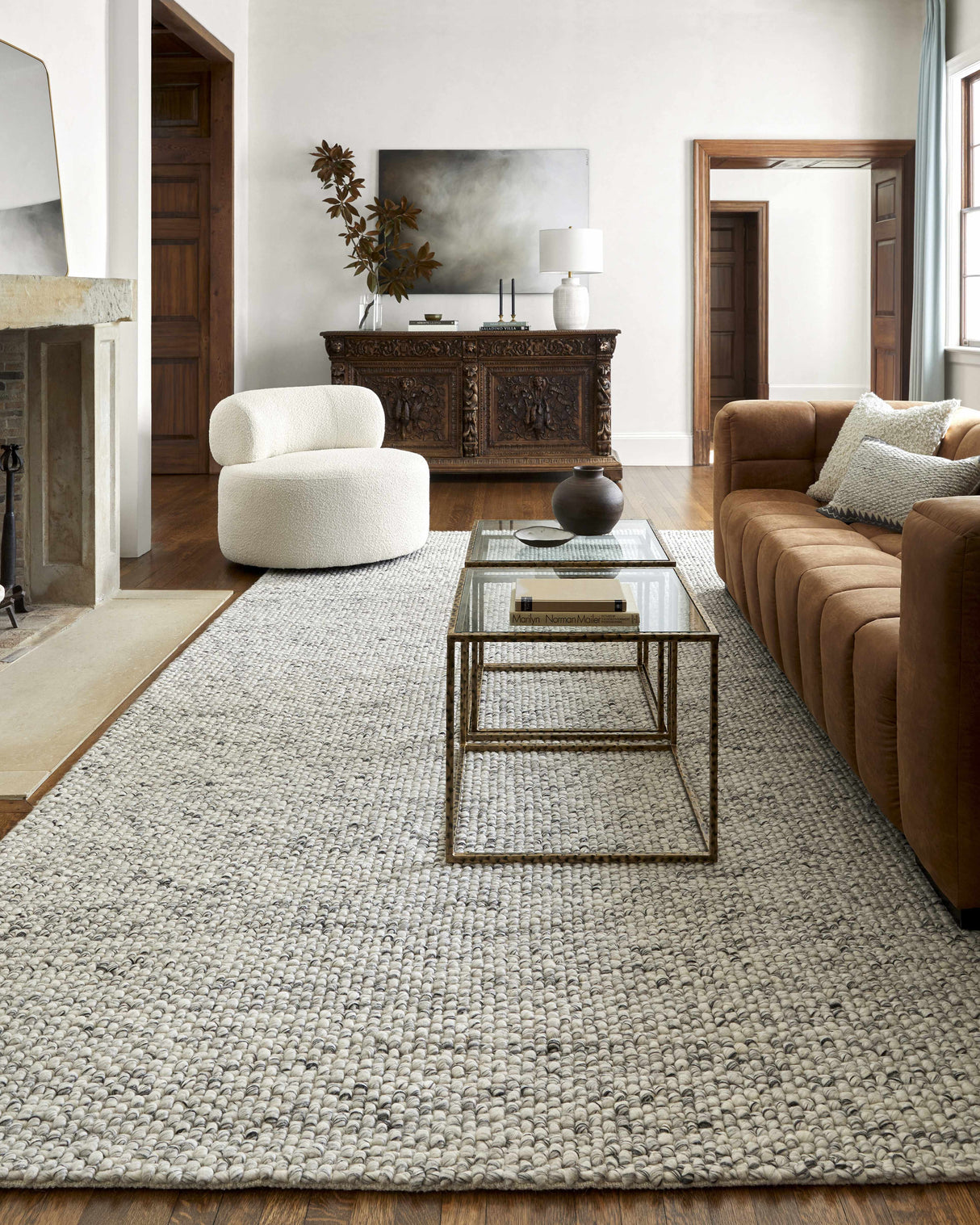 Lucerne LNE-1001 Gray Wool Rug