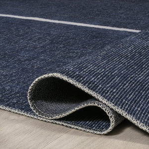 Linja Solid Centre Stripe Machine - Washable Area Rug - Tuesday Morning - Area Rugs