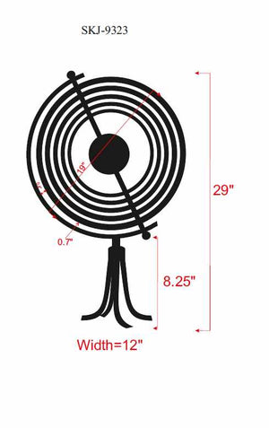 Linntown Antique Gold Circular Metal Sculpture