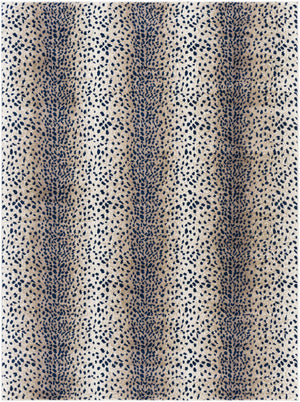 Pointblank Tan & Navy Leopard Print Area Rug