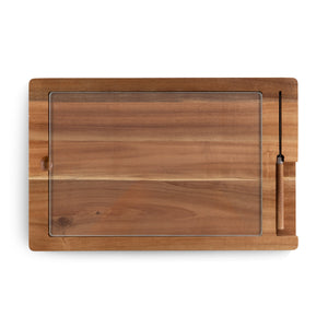 Ventana - Tempered Glass and Acacia Cheese Board and Knife Set