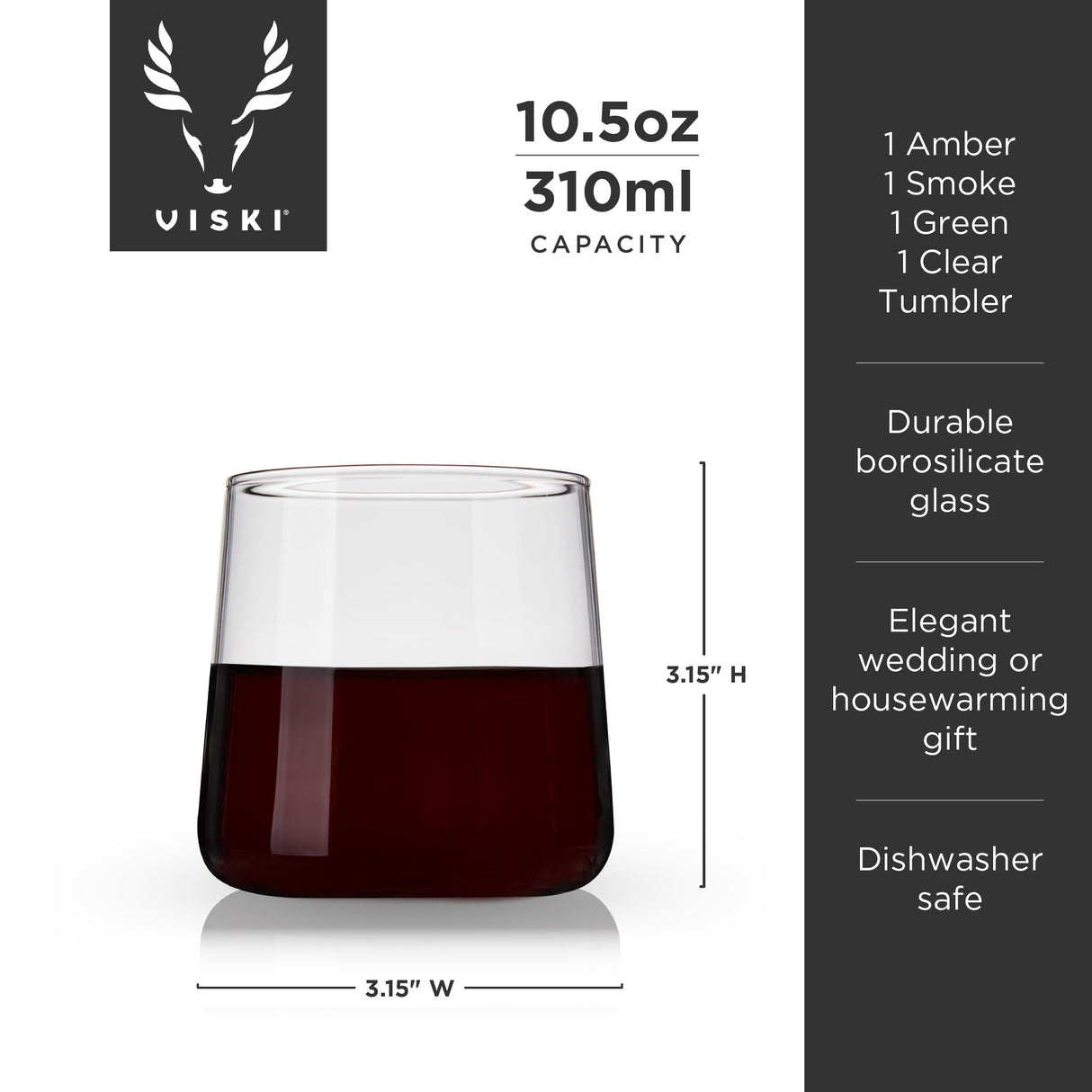 Aurora cocktail tumblers in 4 colors viski®
