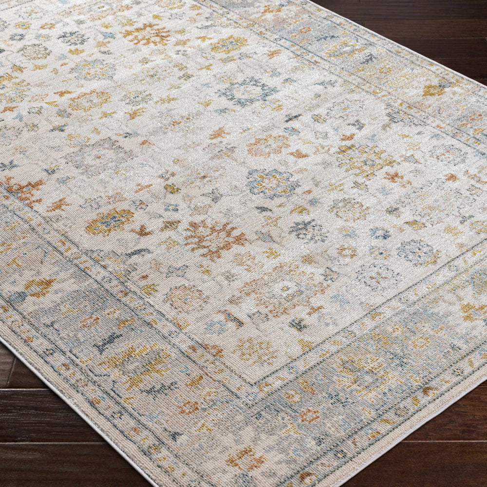 Lilliput Beige Floral Area Rug - Clearance