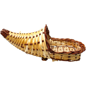 Homvare 13" Bamboo Cornucopia with Liner Indoor and Outdoor