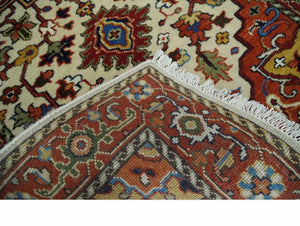 Long 20 feet runner Brown and Ivory Traditional Hallway Rug wool area rug
