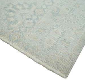 2x3 Hand Knotted Gray And Beige Traditional Oushak Wool Rug