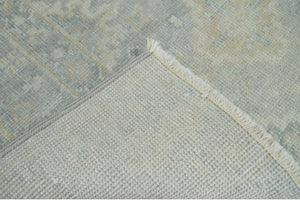2x3 Hand Knotted Gray And Beige Traditional Oushak Wool Rug
