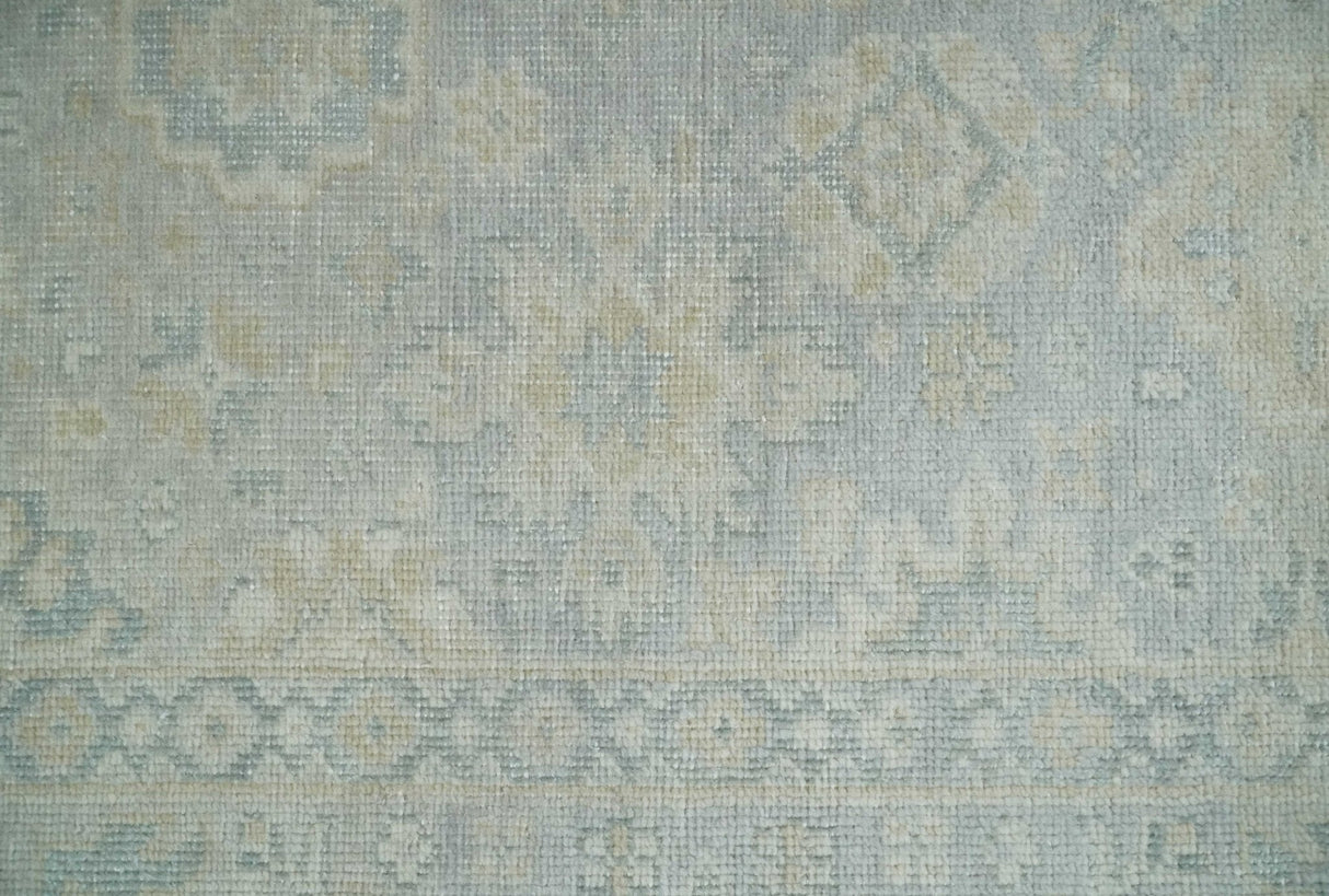 2x3 Hand Knotted Gray And Beige Traditional Oushak Wool Rug