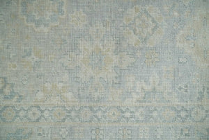2x3 Hand Knotted Gray And Beige Traditional Oushak Wool Rug