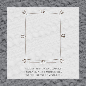 100% Cotton Waffle Weave Duvet Set - Mattea Collection