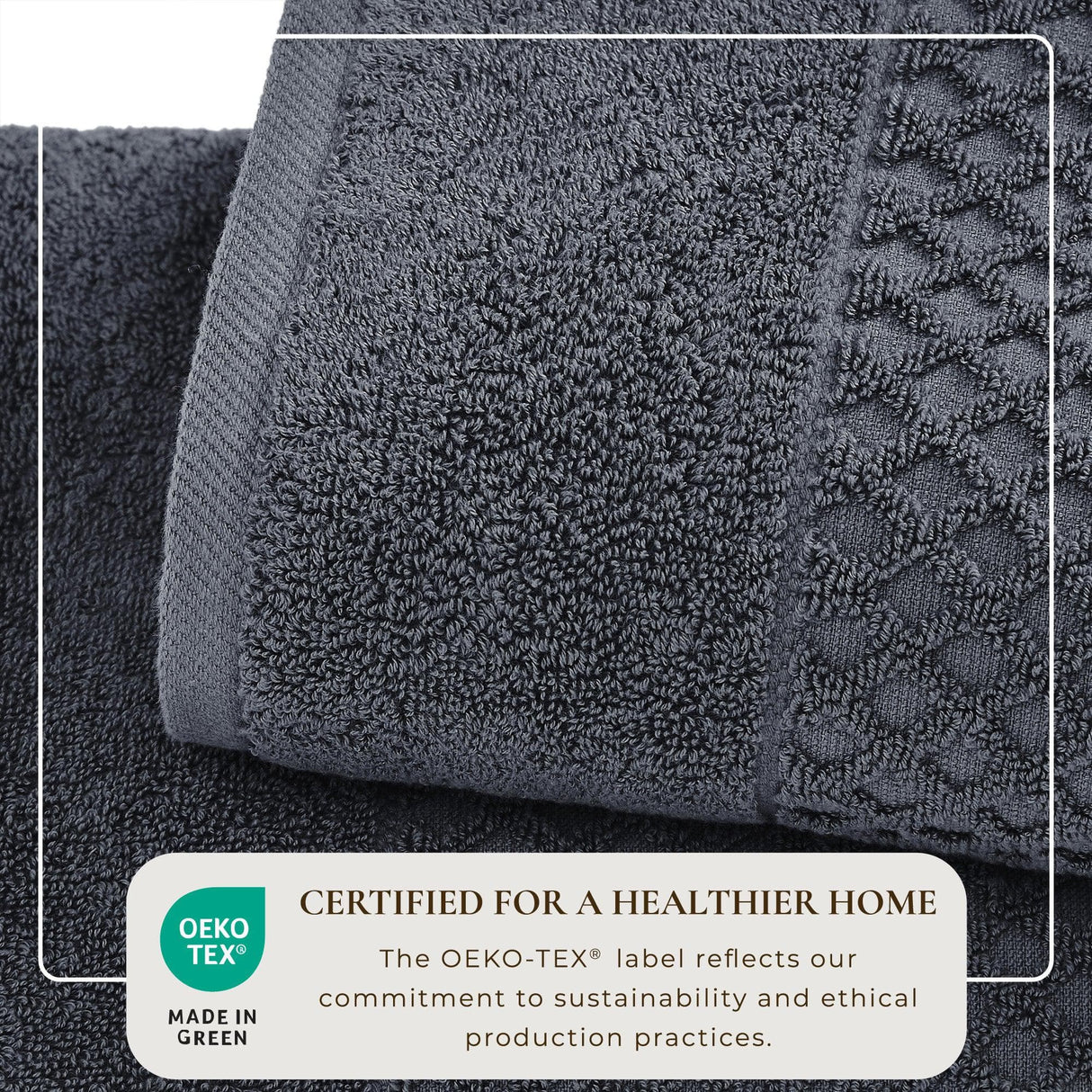 Cotton diamond waffle weave bath towel set - grayson collection