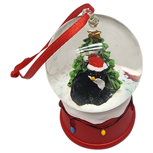 Charming Kitty Snow Globe Ornament - Black Cat
