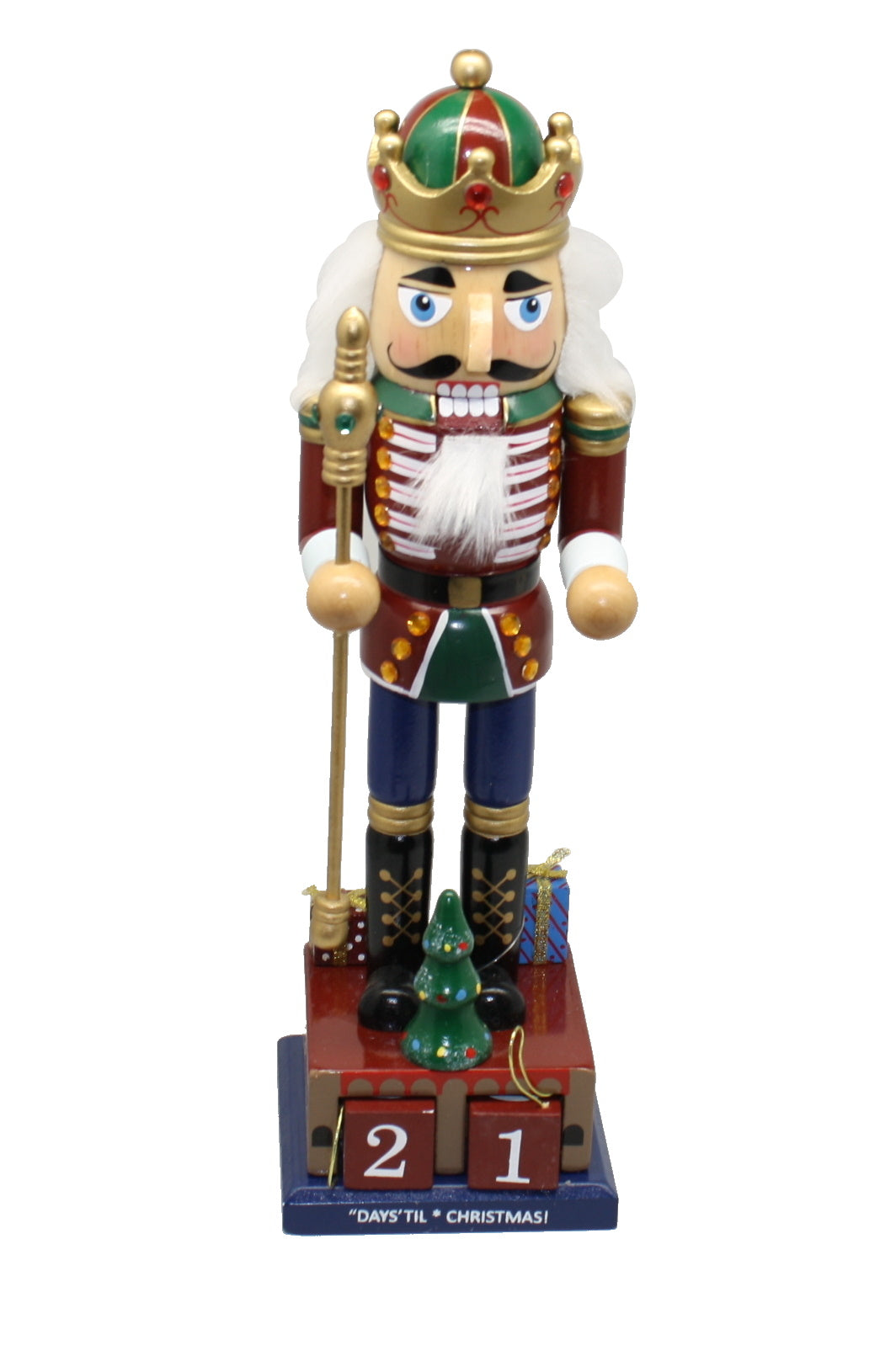 Wooden 15" Countdown Nutcracker -