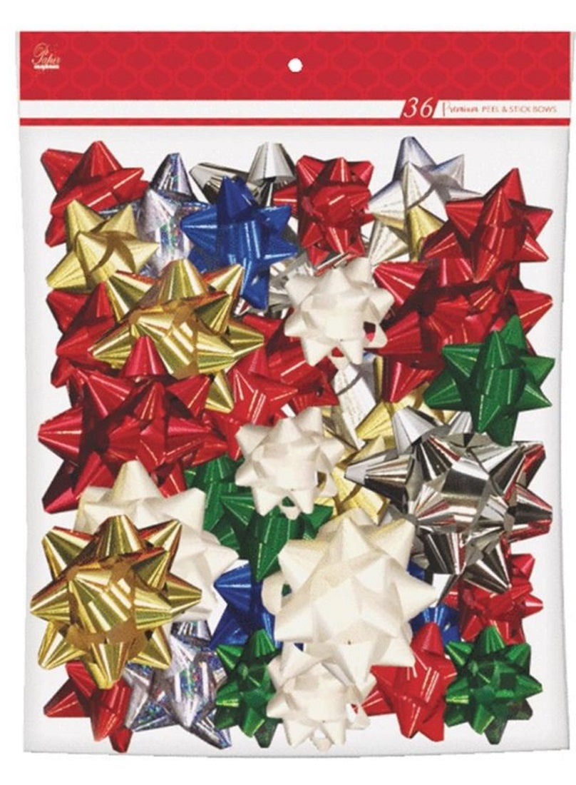 36 Piece Premium Assorted Bows - 4" /3" /2.5"