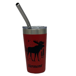 Vermont Moose Stainless Steel 2oz Shooter  - Red