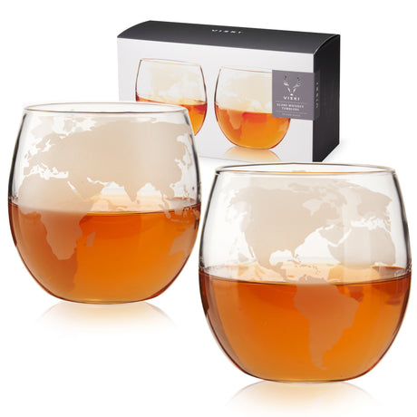 Globe-whiskey-tumblers-by-viski®-Tumblers