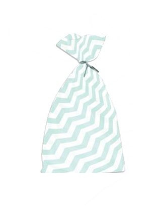 Christmas Cookie Cello Treat Bag 20 count - Green Zigzag